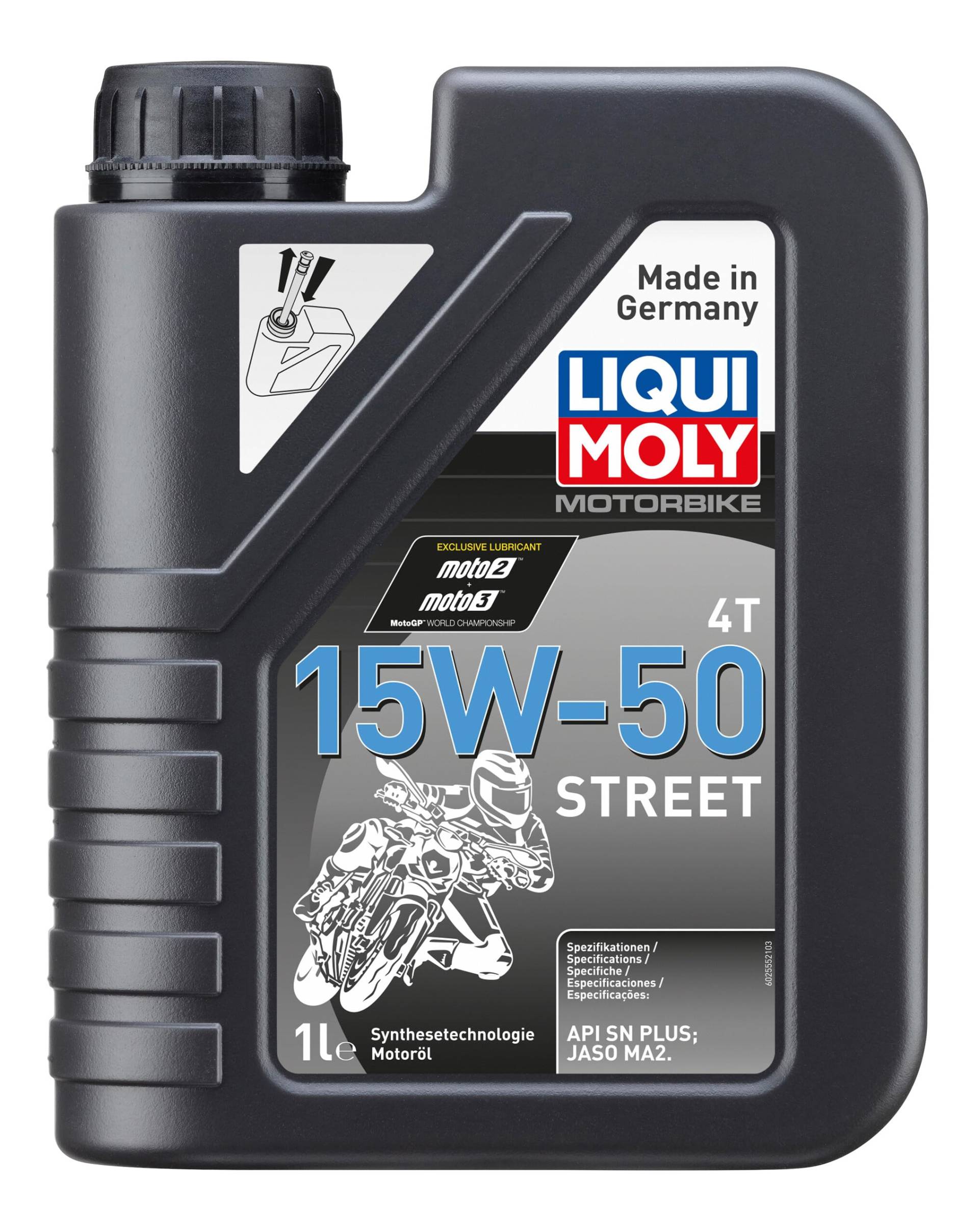 LIQUI MOLY Motorbike 4T 15W-50 Street | 1 L | Motorrad Synthesetechnologie Motoröl | Art.-Nr.: 2555 von Liqui Moly