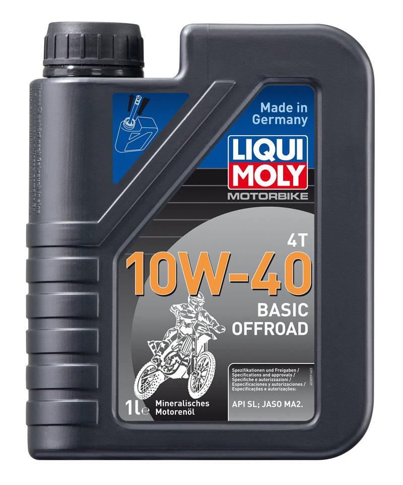 LIQUI MOLY Motorbike 4T 10W-40 Basic Offroad | 1 L | Motorrad 4-Takt-Öl | Art.-Nr.: 3059, farblos von Liqui Moly