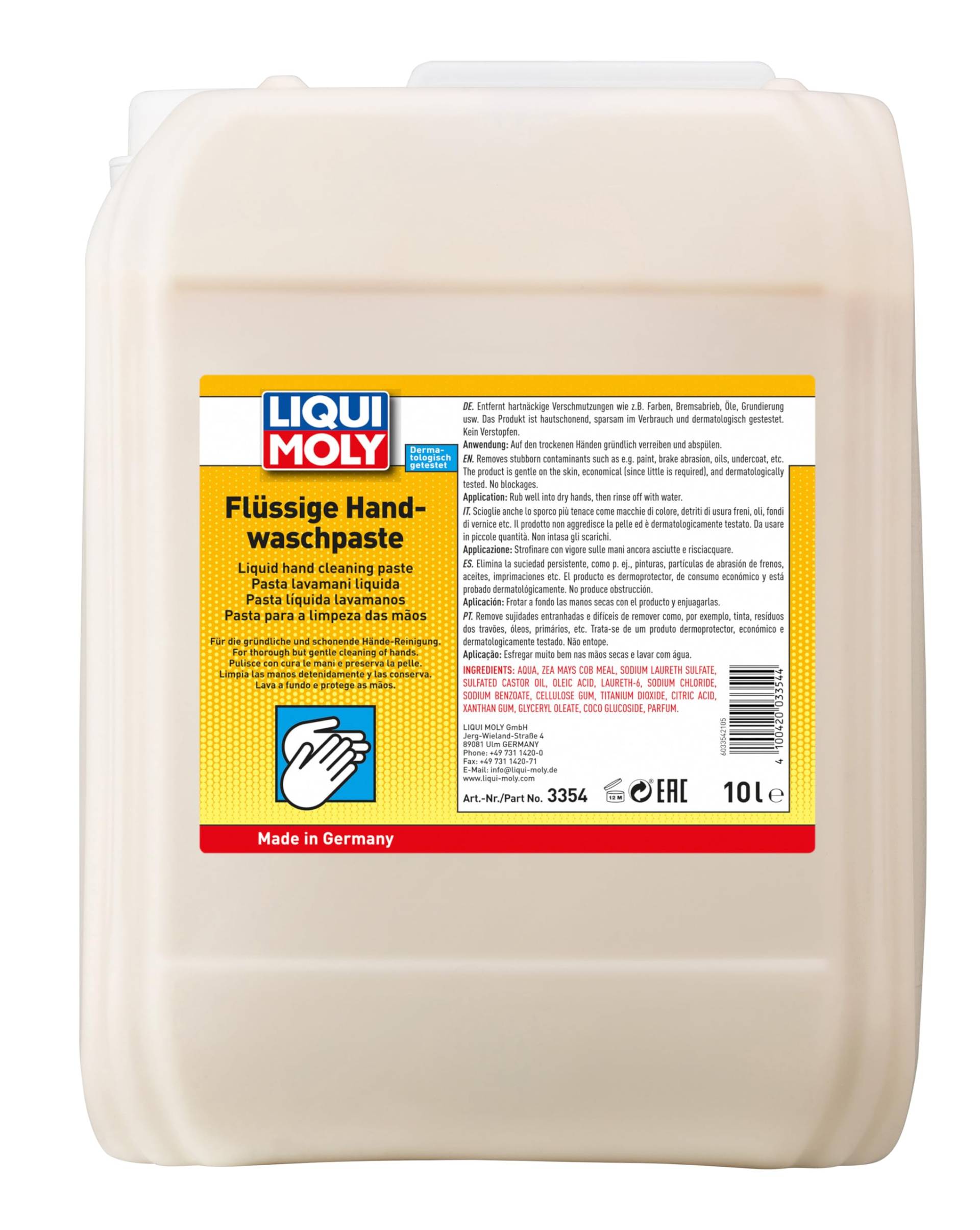 LIQUI MOLY Flüssige Handwaschpaste | 10 L | Hautpflege | Art.-Nr.: 3354, farblos LIQUI MOLY Flüssige Handwaschpaste | 10 L | Hautpflege | Art.-Nr.: 3354, farblos von Liqui Moly