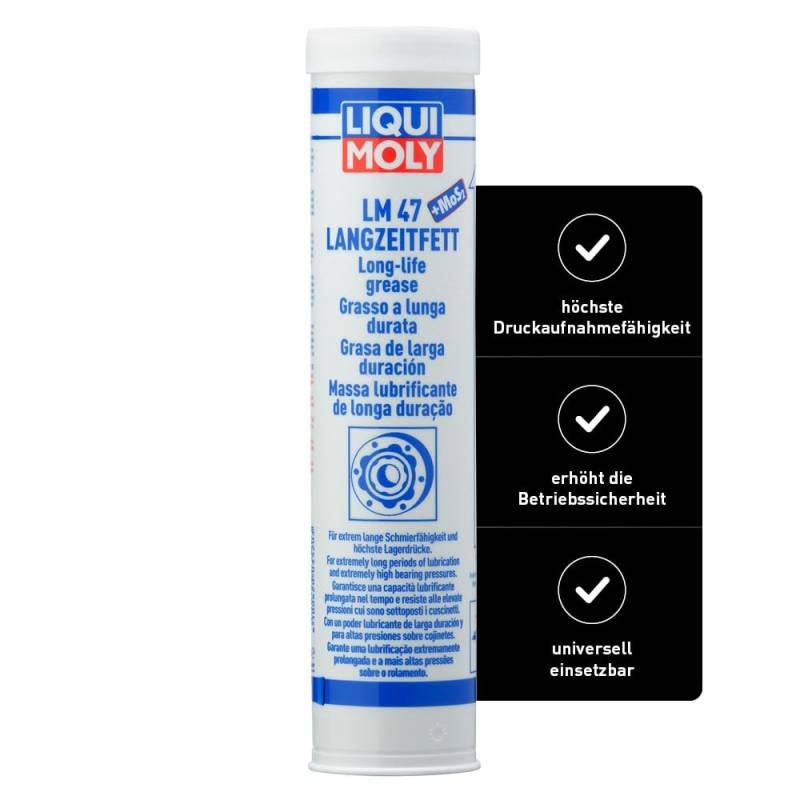 LIQUI MOLY LM 47 Langzeitfett + MoS2 | 400 g | Lithium Fett | Art.-Nr.: 3520, farblos von Liqui Moly