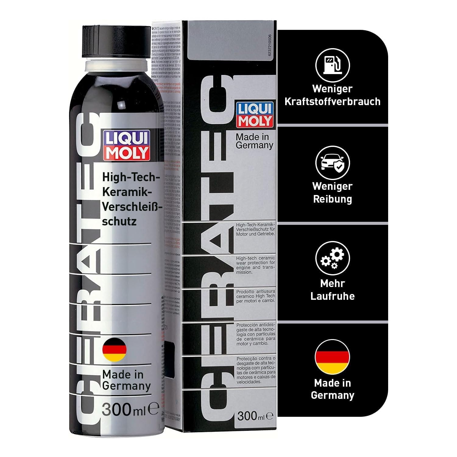 LIQUI MOLY Öladditiv Cera Tec Art.-Nr. 3721 Keramikverschleißschutz für Benzin- & Dieselmotoren I mehr Laufruhe, geringere Reibung & weniger Kraftstoffverbrauch I Ceramic Zusatz für Motoröl, 300 ml LIQUI MOLY Öladditiv Cera Tec Art.-Nr. 3721 Keramikverschleißschutz für Benzin- & Dieselmotoren I mehr Laufruhe, geringere Reibung & weniger Kraftstoffverbrauch I Ceramic Zusatz für Motoröl, 300 ml von Liqui Moly