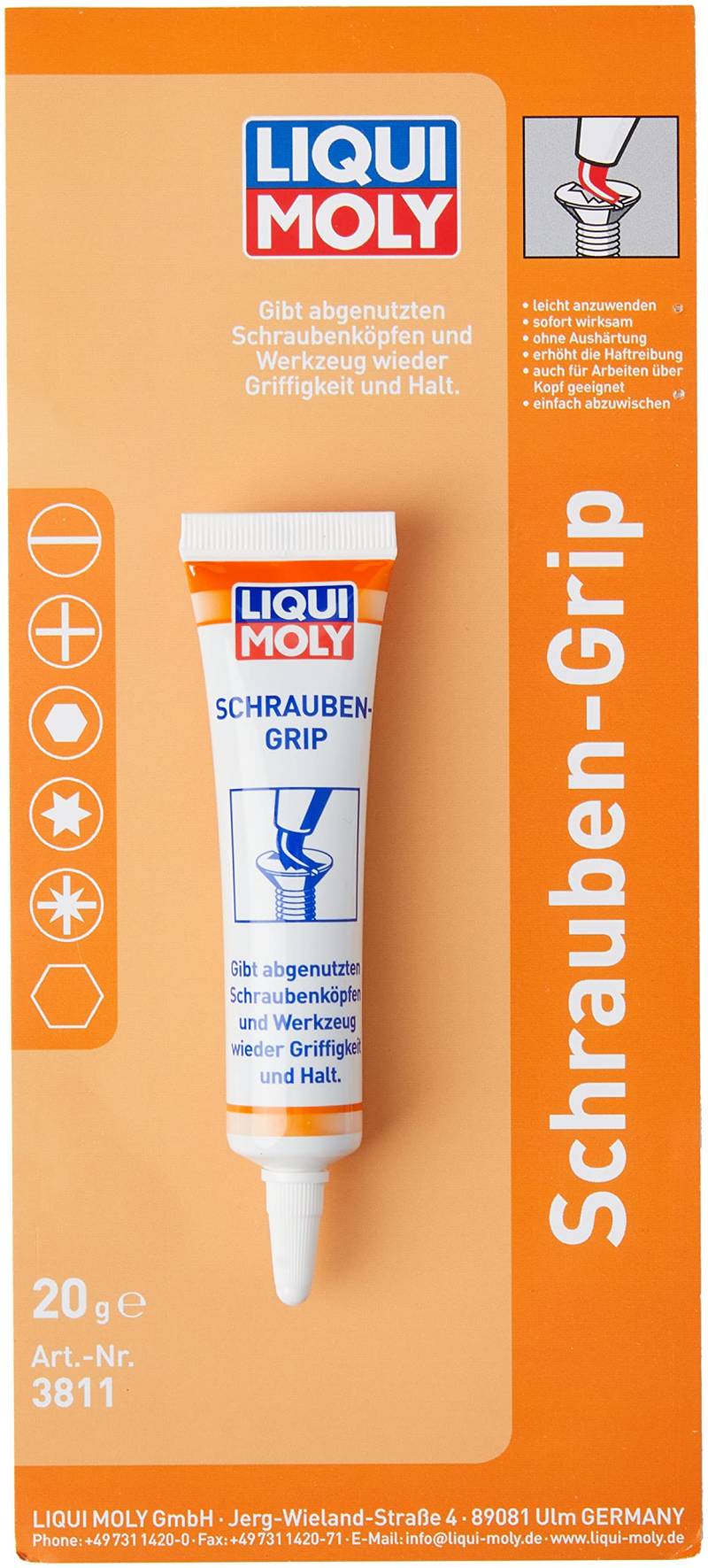 LIQUI MOLY Schrauben-Grip | 20 g | Schraubensicherung | Art.-Nr.: 3811 von Liqui Moly