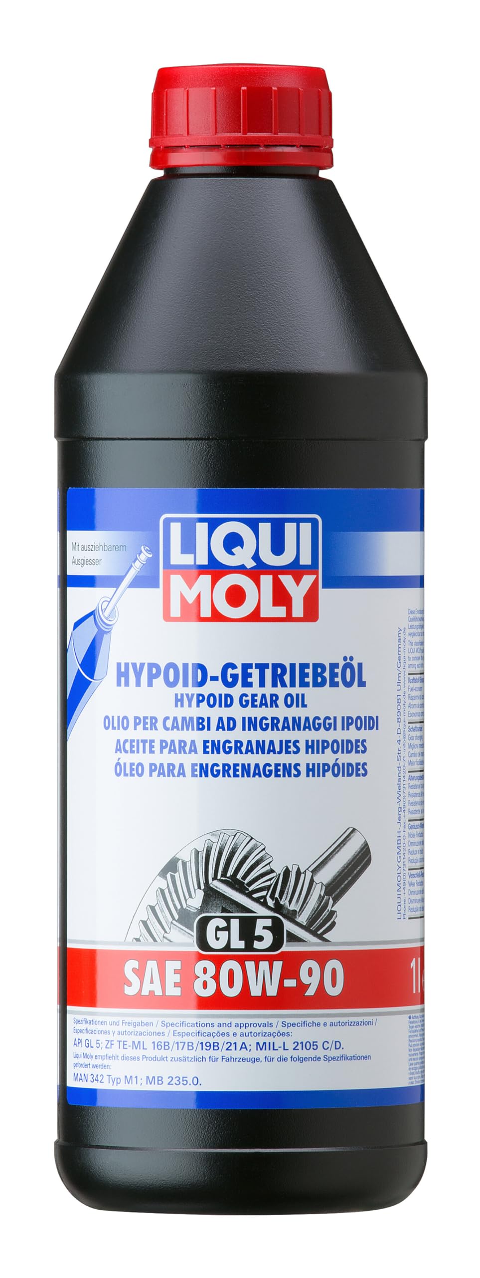 LIQUI MOLY Hypoid-Getriebeöl (GL5) SAE 80W-90 | 1 L | Getriebeöl | Hydrauliköl | Art.-Nr.: 4406 von Liqui Moly