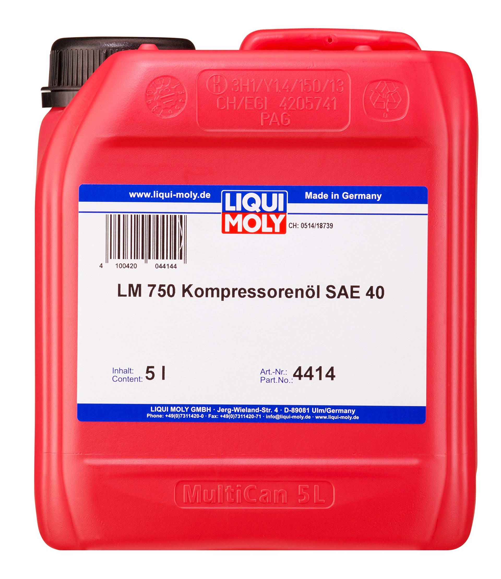 LIQUI MOLY LM 750 Kompressorenöl SAE 40 | 5 L | Kompressorenöl | Art.-Nr.: 4414 von Liqui Moly