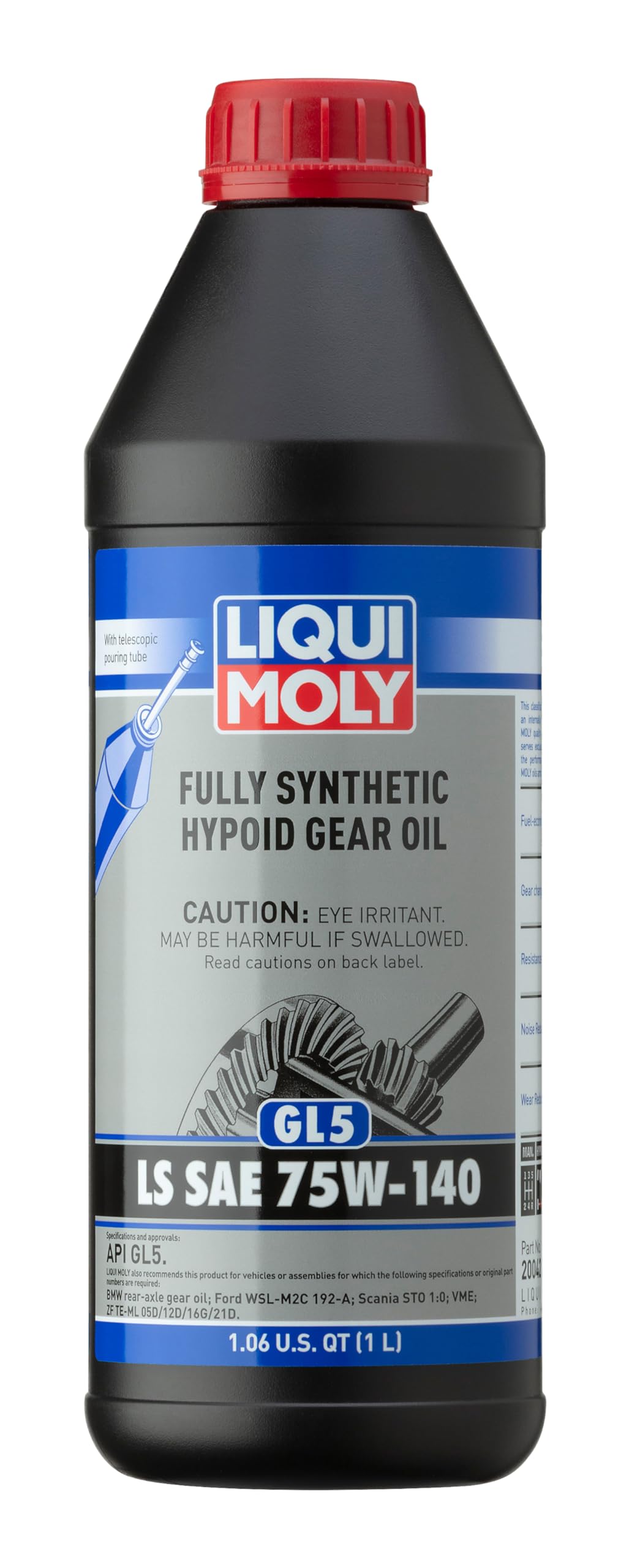 LIQUI MOLY Vollsynthetisches Hypoid-Getriebeöl (GL5) LS SAE 75W-140 | 1 L | Getriebeöl | Hydrauliköl | Art.-Nr.: 4421 von Liqui Moly