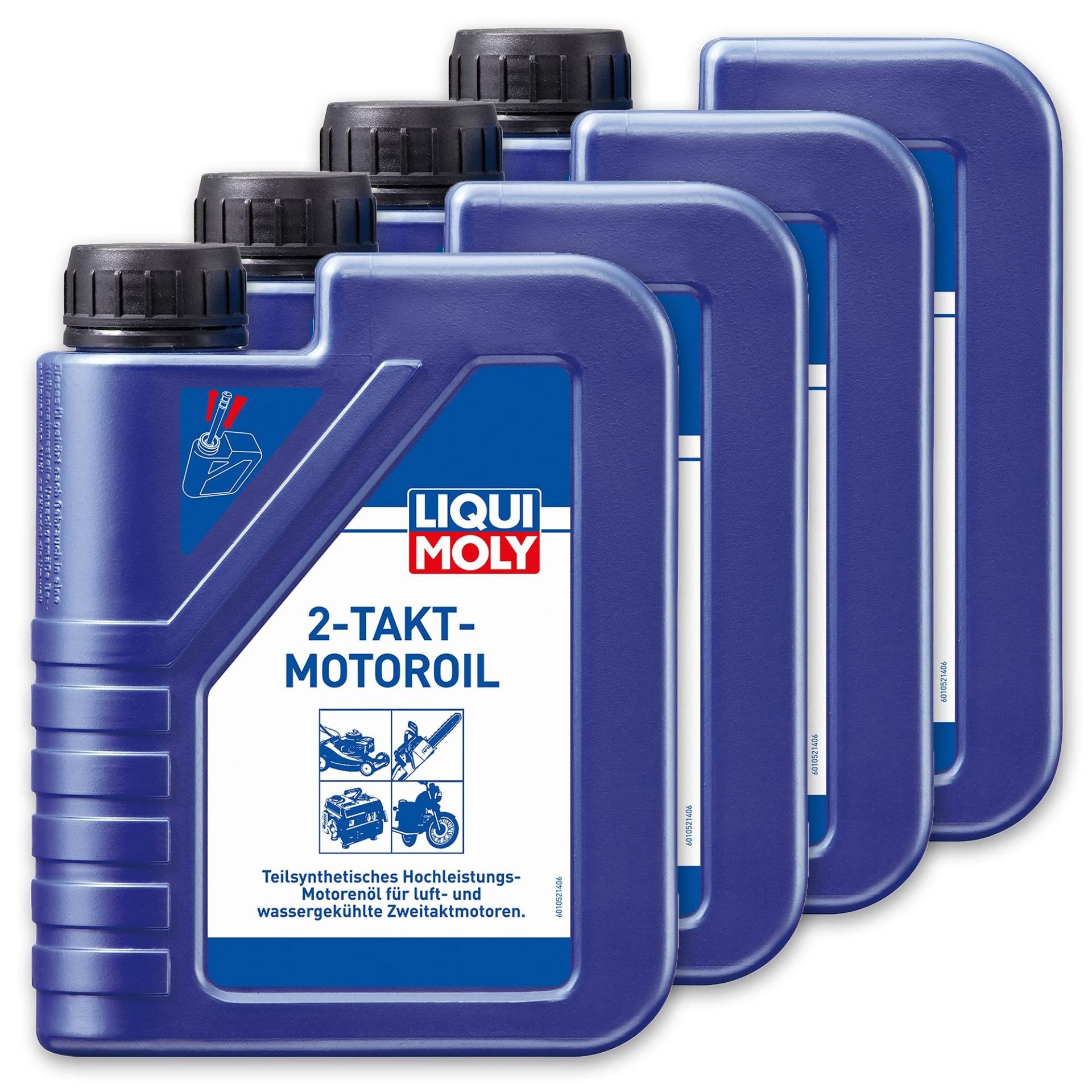 Liqui Moly 4X 1052 2-Takt-Motoroil selbstmischend Rasenmäher Motorsäge Öl 1L von Liqui Moly