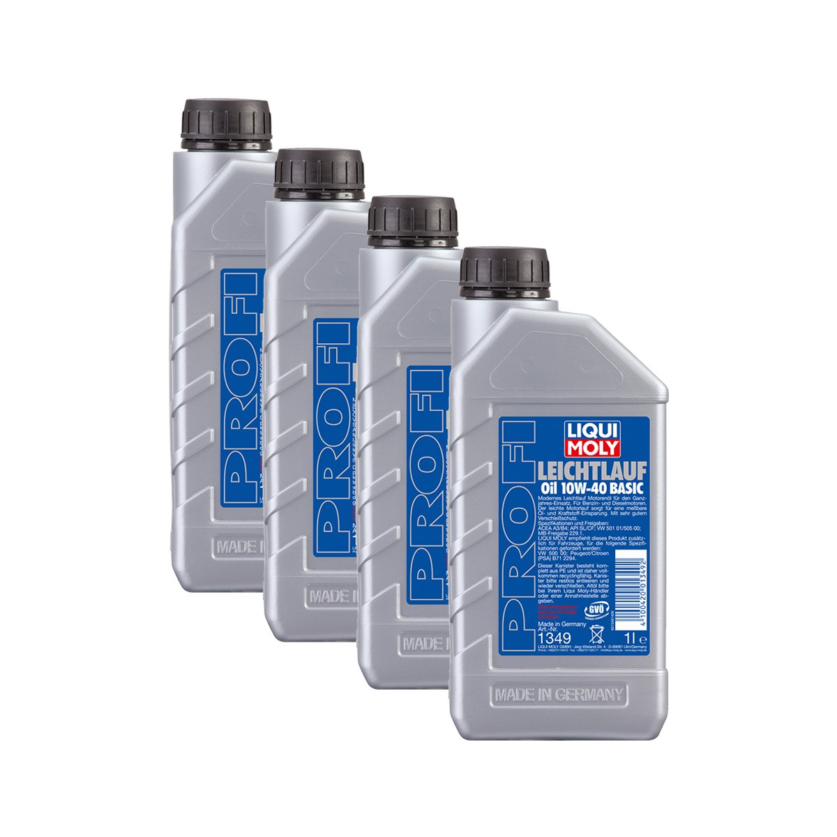 Liqui Moly 4X 1349 Profi Leichtlauf 10W-40 Basic Motoröl 1L von Liqui Moly