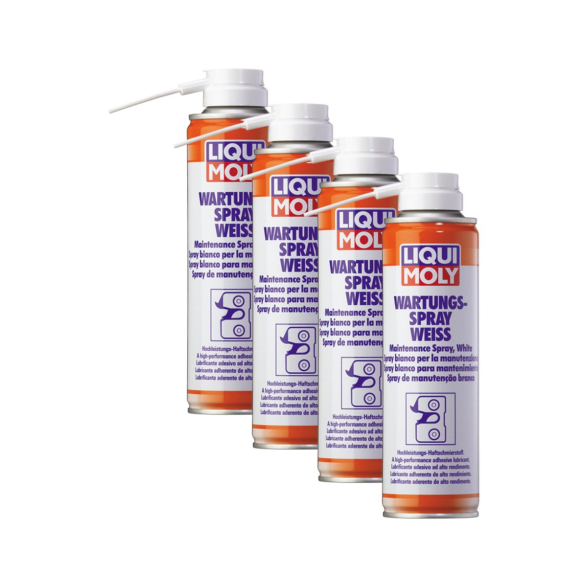 Liqui Moly 4X 3075 Wartungs-Spray weiß Universal Schmierstoff 250ml von Liqui Moly