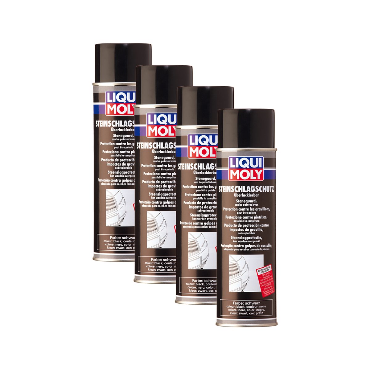 Liqui Moly 4X 6109 Steinschlagschutz schwarz Spray 500ml von Liqui Moly