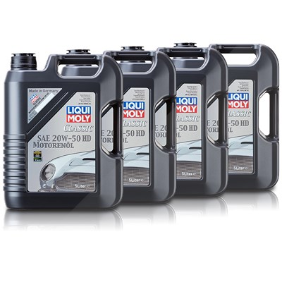 Liqui Moly 4x 5 L Classic Motorenöl SAE 20W-50 HD [Hersteller-Nr. 1129] von Liqui Moly