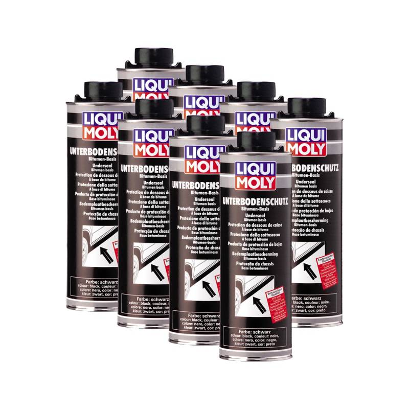 Liqui Moly 8X 6112 Unterbodenschutz Bitumen schwarz Dose Unterboden-Schutz 1L von Liqui Moly