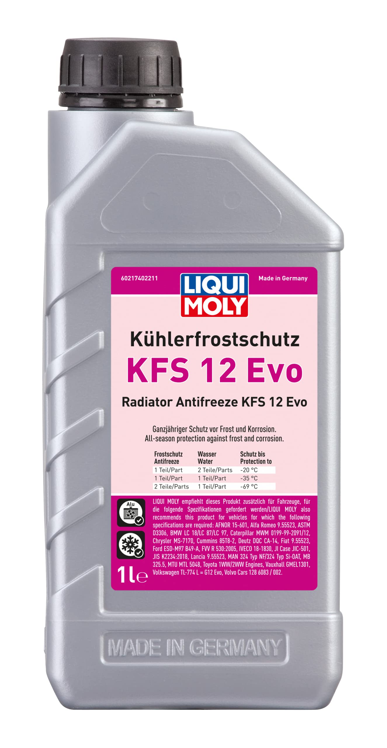 LIQUI MOLY Kühlerfrostschutz KFS 12 Evo | 1 L | Kühlerschutz | Art.-Nr. 21740, farblos LIQUI MOLY Kühlerfrostschutz KFS 12 Evo | 1 L | Kühlerschutz | Art.-Nr. 21740, farblos von Liqui Moly