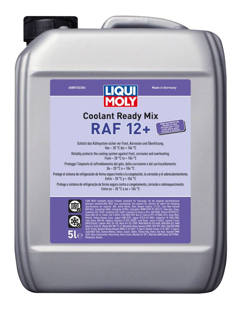 LIQUI MOLY Coolant Ready Mix RAF12+ | 5 L | Winterprodukt | Kühlerschutz | Art.-Nr.: 8810, farblos von Liqui Moly