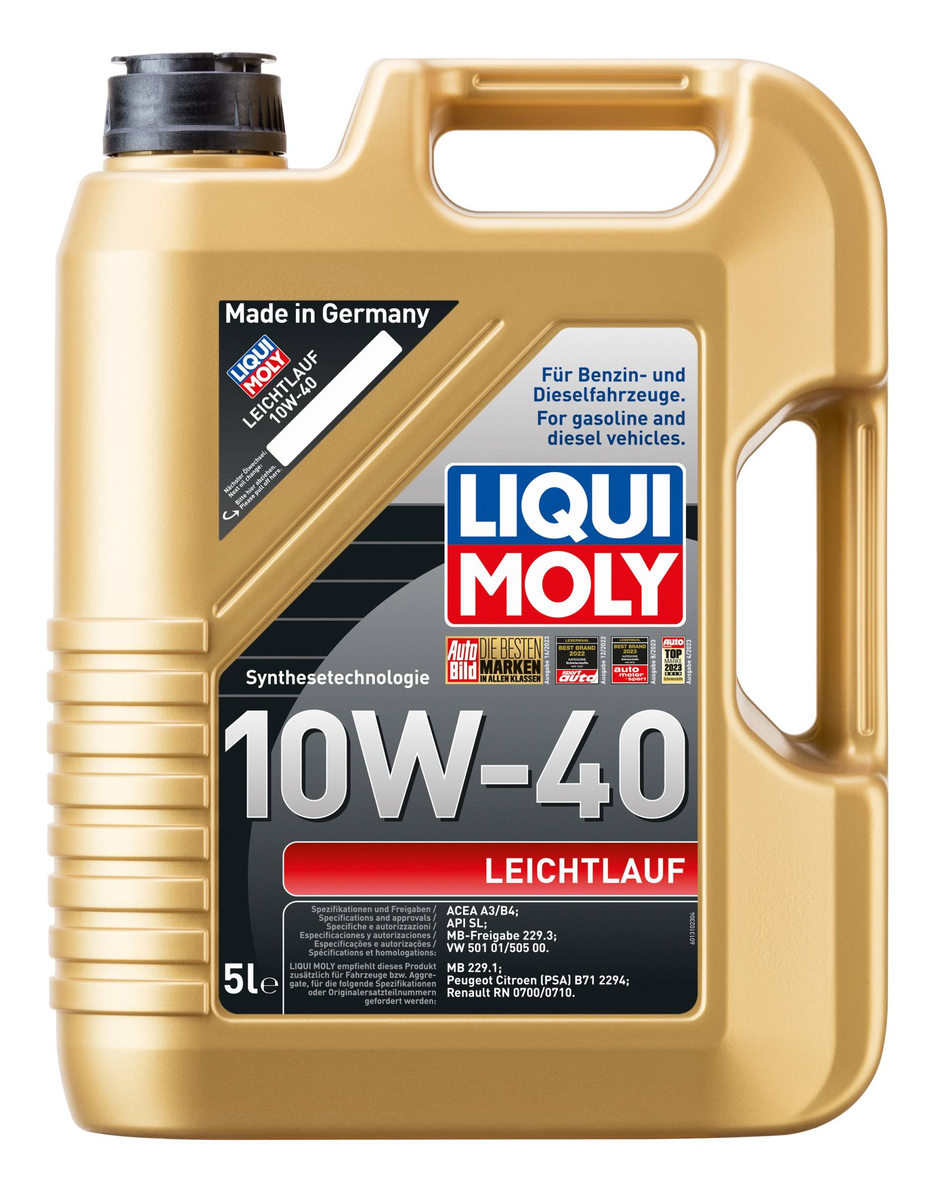 Liqui Moly Leichtlauf 10W-40 Motoröl , 5 Liter von Liqui Moly