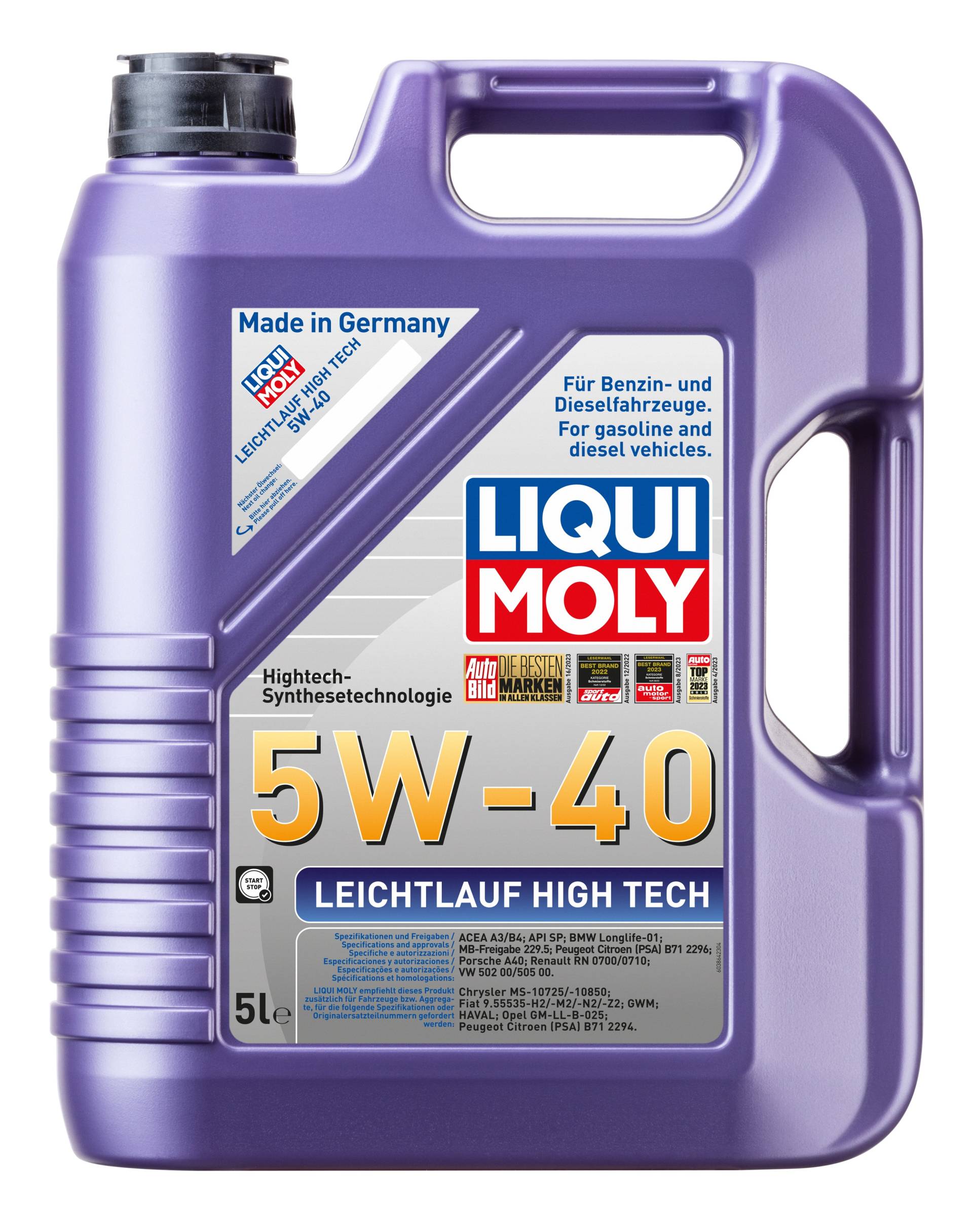 Liqui Moly Leichtlauf High Tech 5W-40 Motoröl , 5 Liter von Liqui Moly