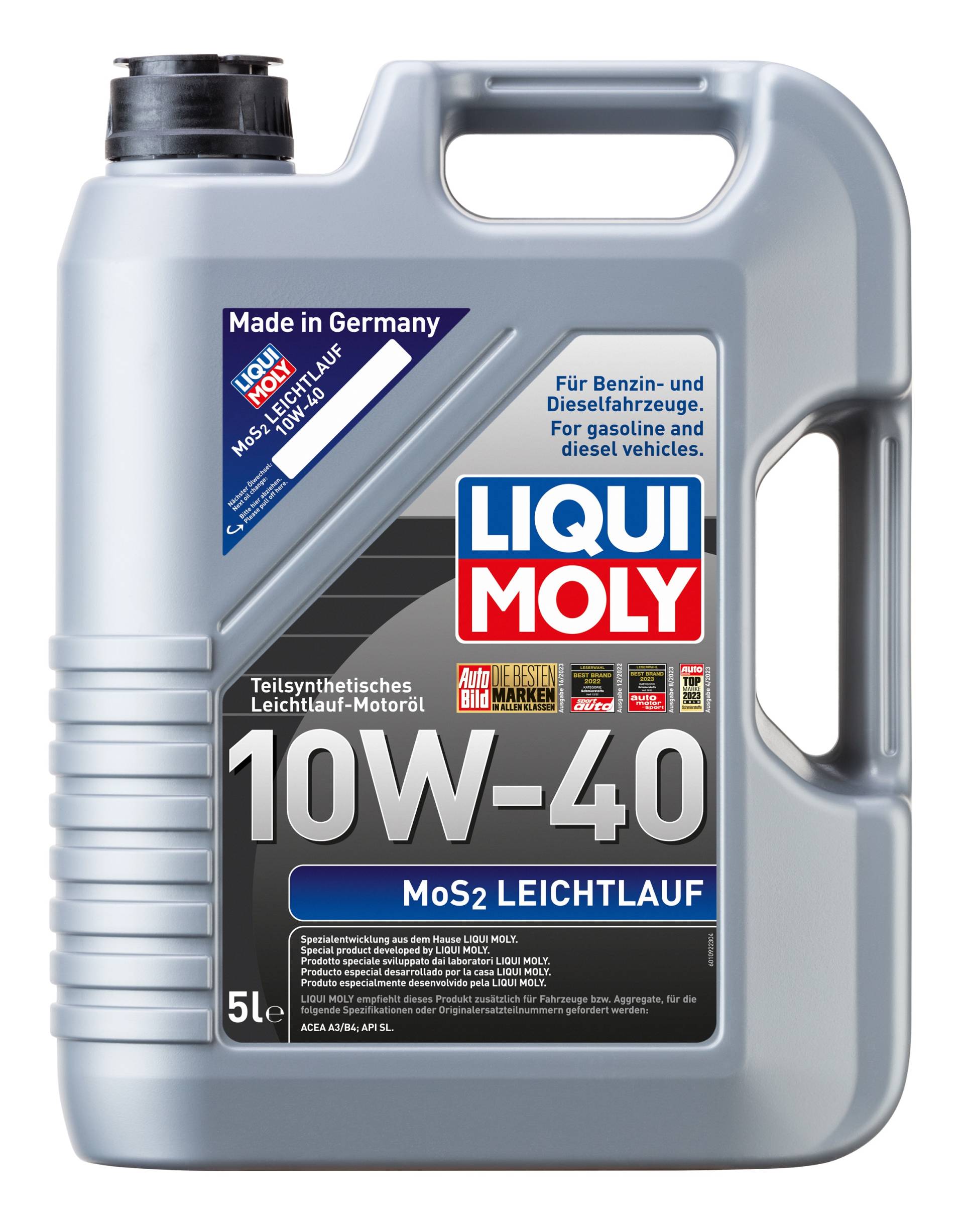 Liqui Moly Mos2 Leichtlauf 10W-40 Motoröl , 5 Liter von Liqui Moly
