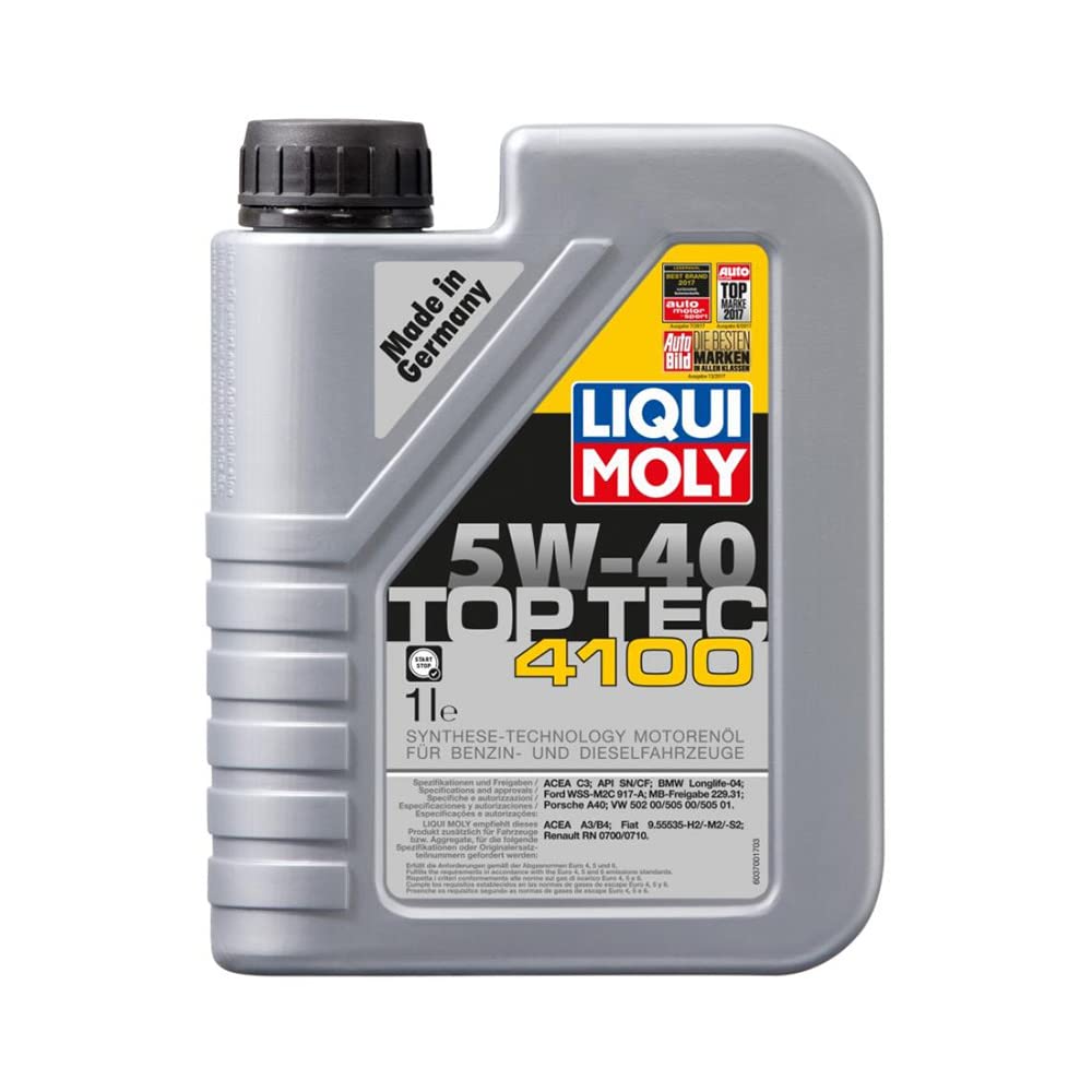 Liqui Moly Motoröl 5W-40 1L Top Tec 4100 Acea C3 Api Sn Motorenöl Schmieröl Liqui Moly Motoröl 5W-40 1L Top Tec 4100 Acea C3 Api Sn Motorenöl Schmieröl von Liqui Moly