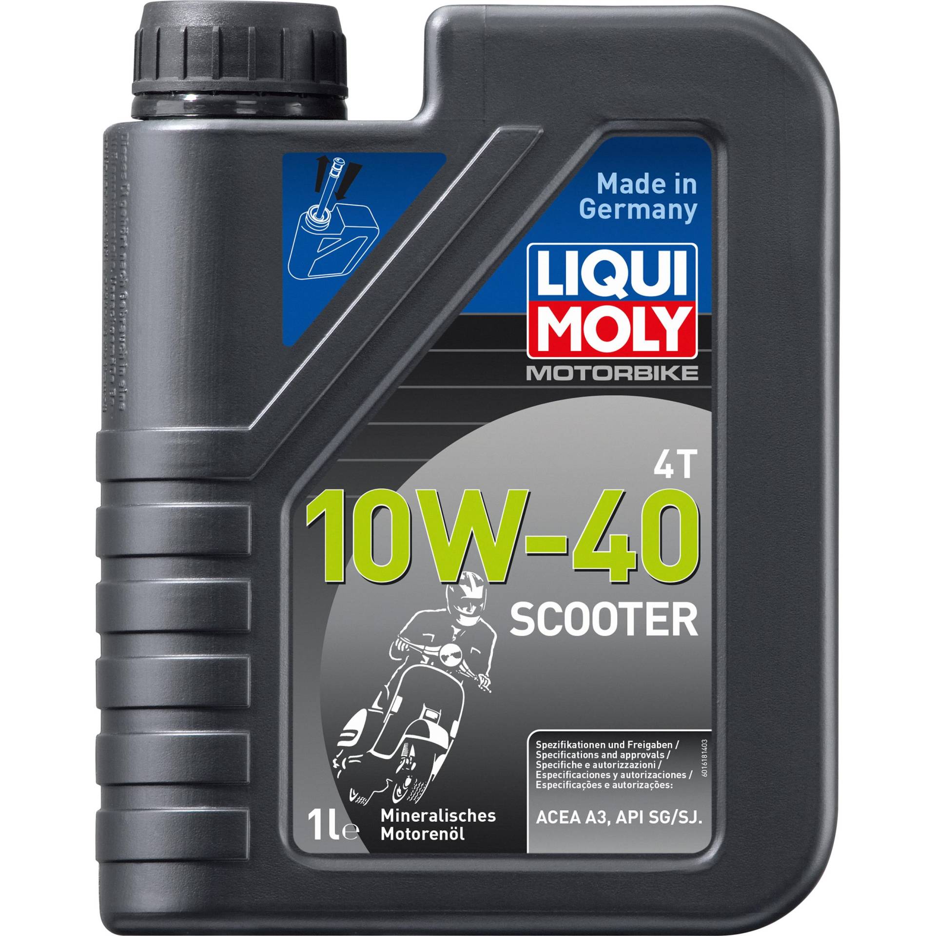 Liqui Moly Motoröl Motorbike 4T 10W-40 Scooter 1 Liter Liqui Moly Motoröl Motorbike 4T 10W-40 Scooter 1 Liter von Liqui Moly