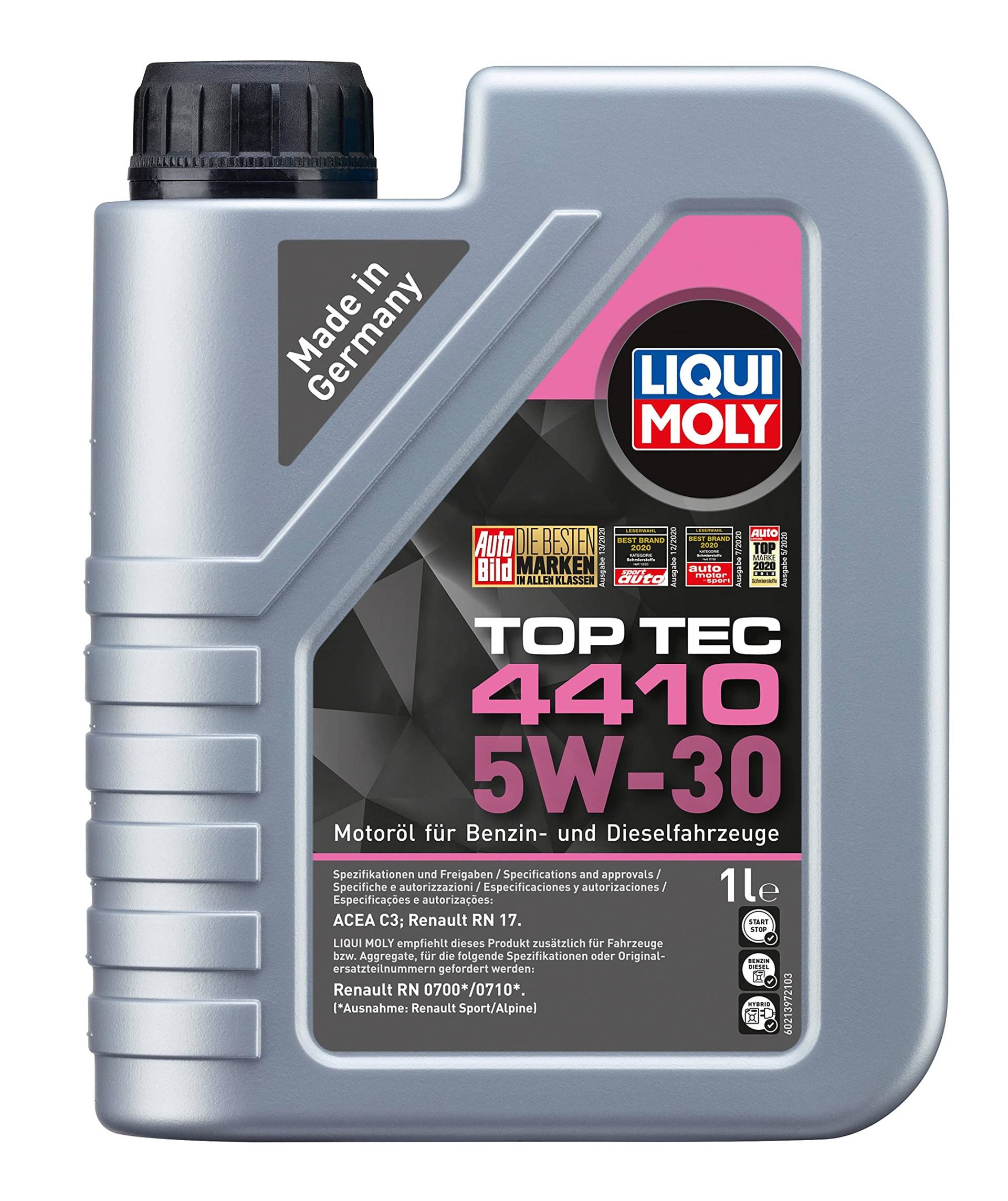 LIQUI MOLY Top Tec 4410 5W-30 | 5 L | Synthesetechnologie Motoröl | Art.-Nr.: 21398, farblos LIQUI MOLY Top Tec 4410 5W-30 | 5 L | Synthesetechnologie Motoröl | Art.-Nr.: 21398, farblos von Liqui Moly