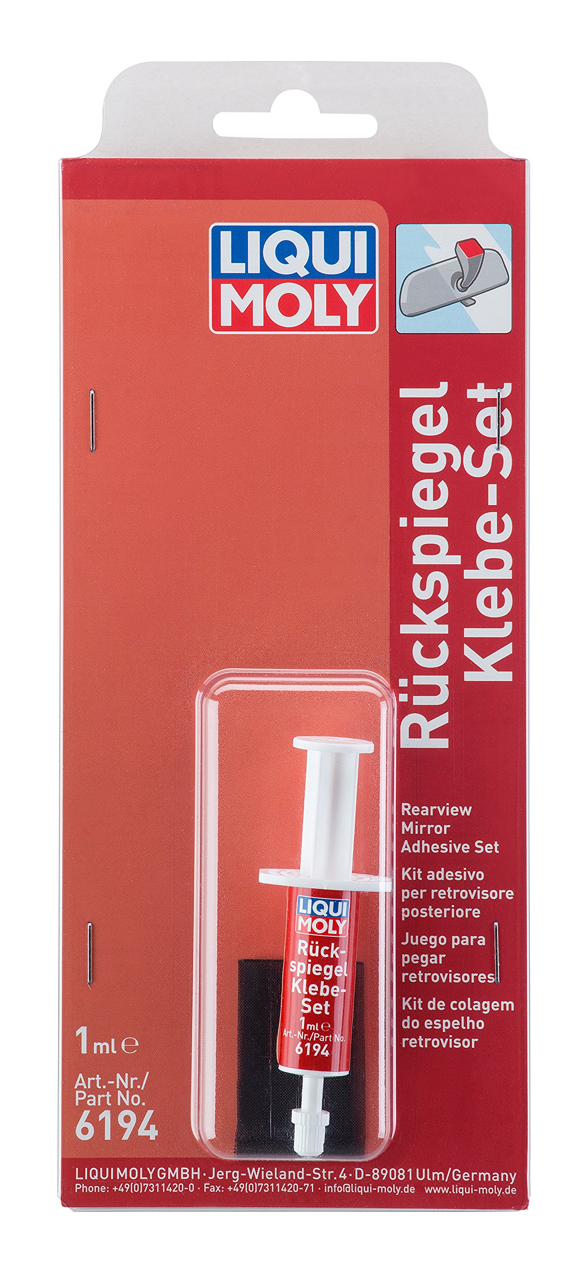 LIQUI MOLY Rückspiegel-Klebe-Set | 1 ml | Klebstoff | Art.-Nr.: 6194 LIQUI MOLY Rückspiegel-Klebe-Set | 1 ml | Klebstoff | Art.-Nr.: 6194 von Liqui Moly