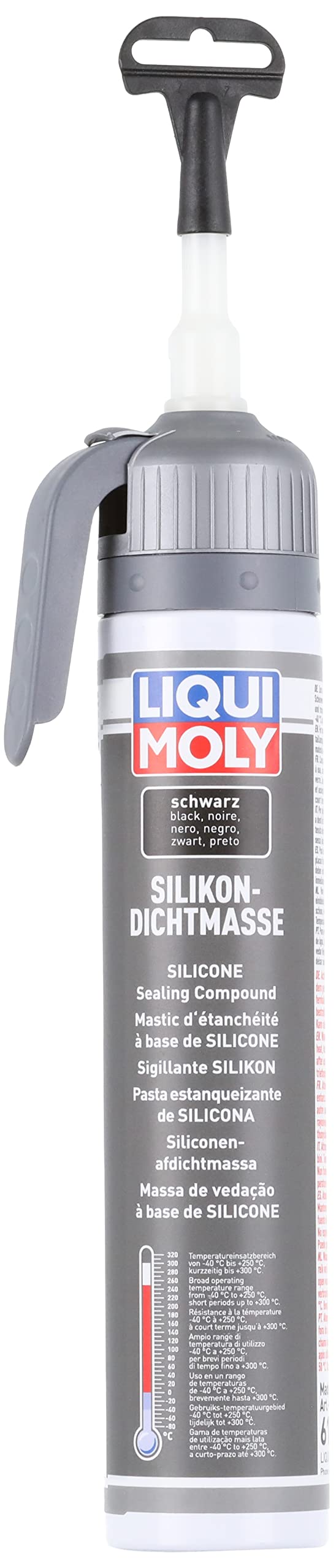 LIQUI MOLY Silikondichtmasse schwarz | 200 ml | Karosserieschutz | Dichtstoff | Unterbodenschutz | Art.-Nr.: 6185 von Liqui Moly