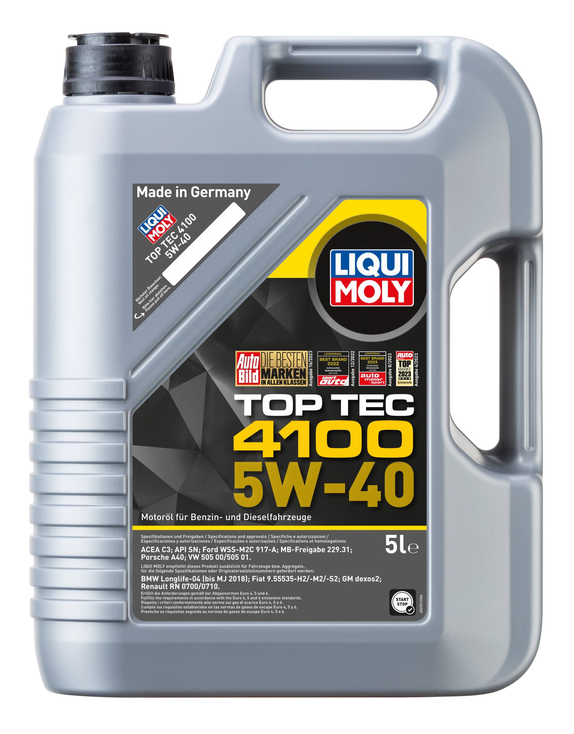 Liqui Moly Top Tec 4100 5W-40 Motoröl, 5 Liter von Liqui Moly