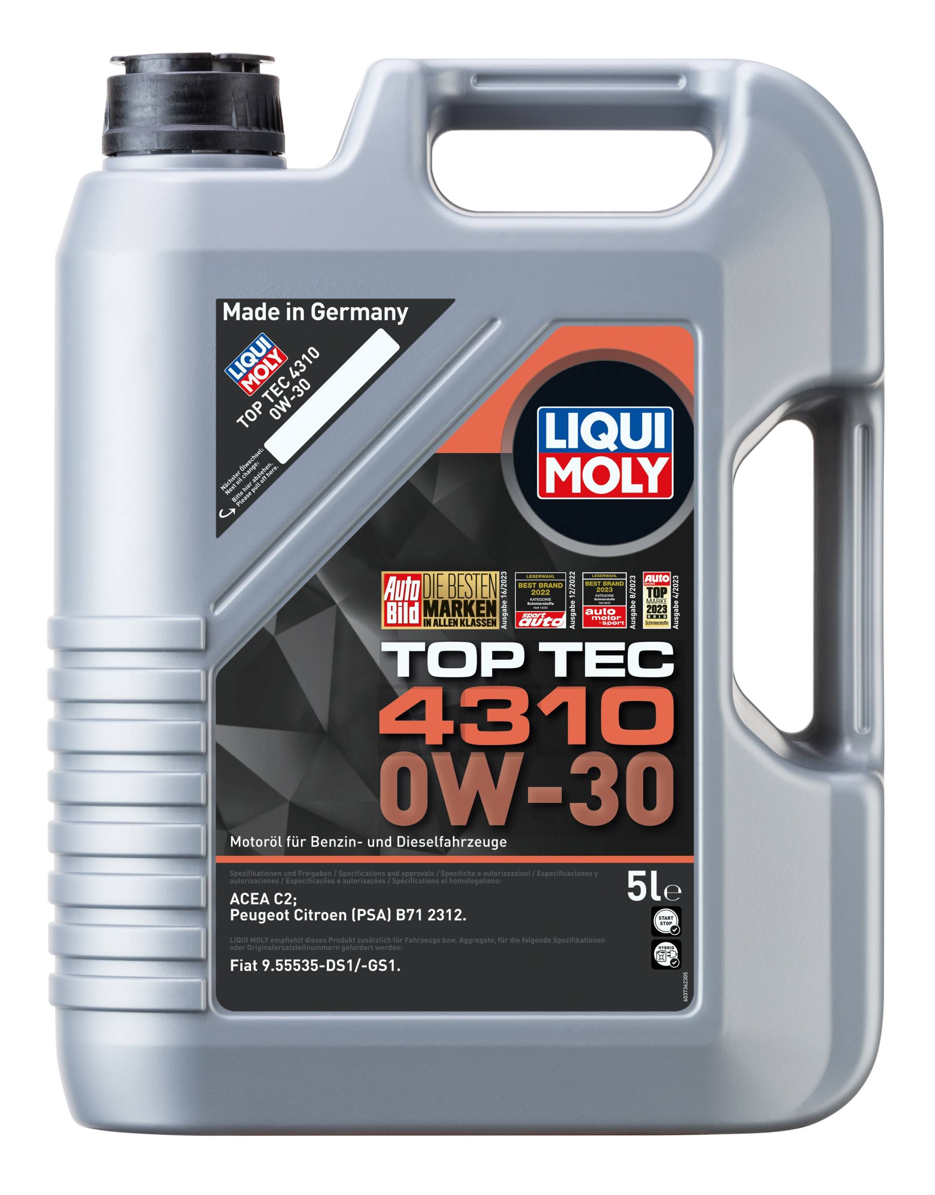 Liqui Moly Top Tec 4310 0W-30 Motoröl , 5 Liter von Liqui Moly