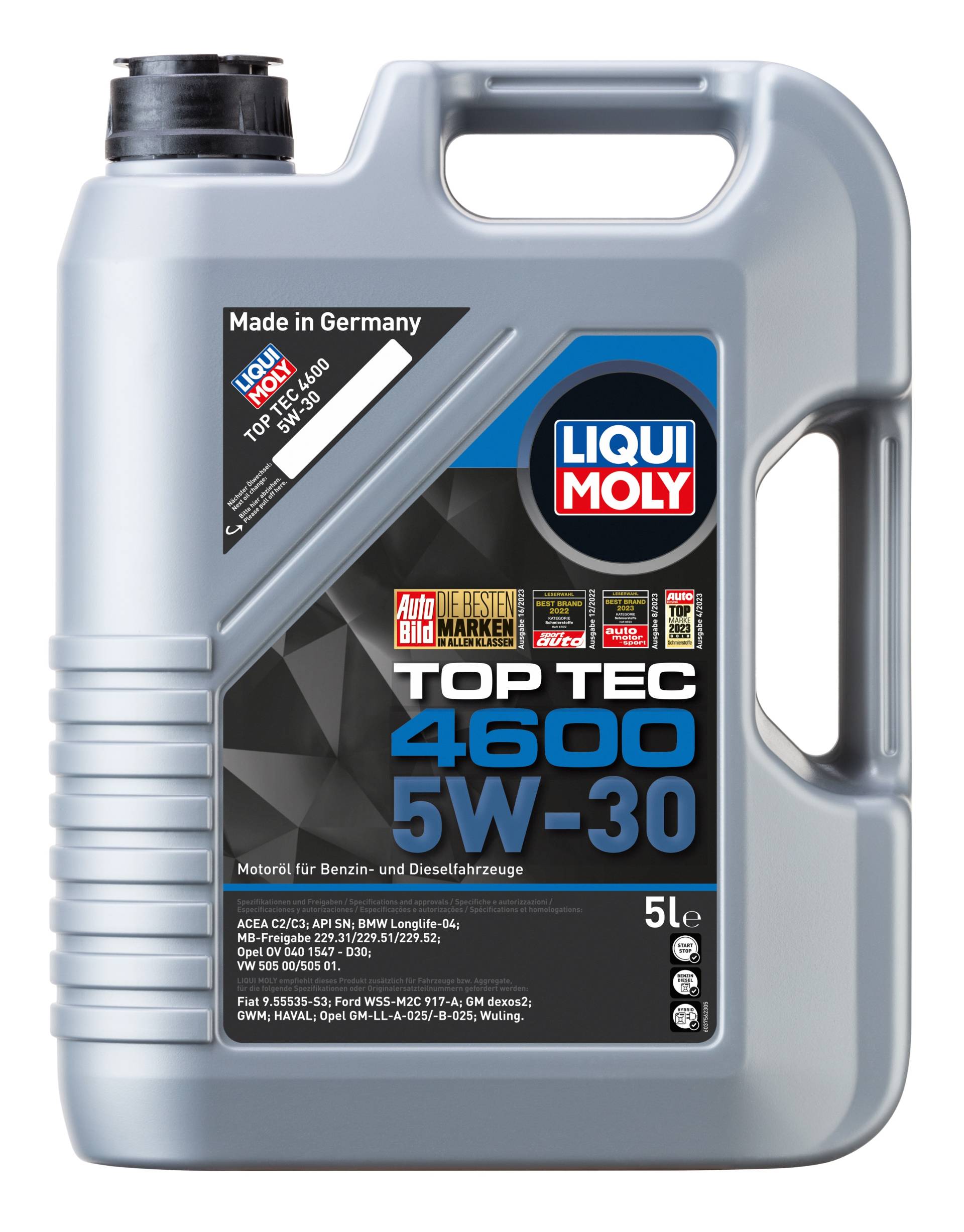 Liqui Moly Top Tec 4600 5W-30 Motoröl , 5 Liter von Liqui Moly