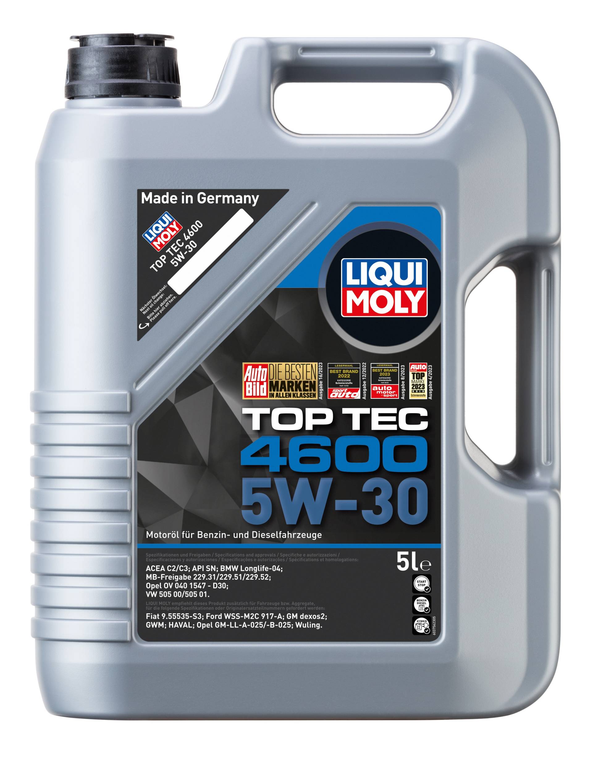 Liqui Moly Top Tec 4600 5W-30 Motoröl , 5 Liter Liqui Moly Top Tec 4600 5W-30 Motoröl , 5 Liter von Liqui Moly