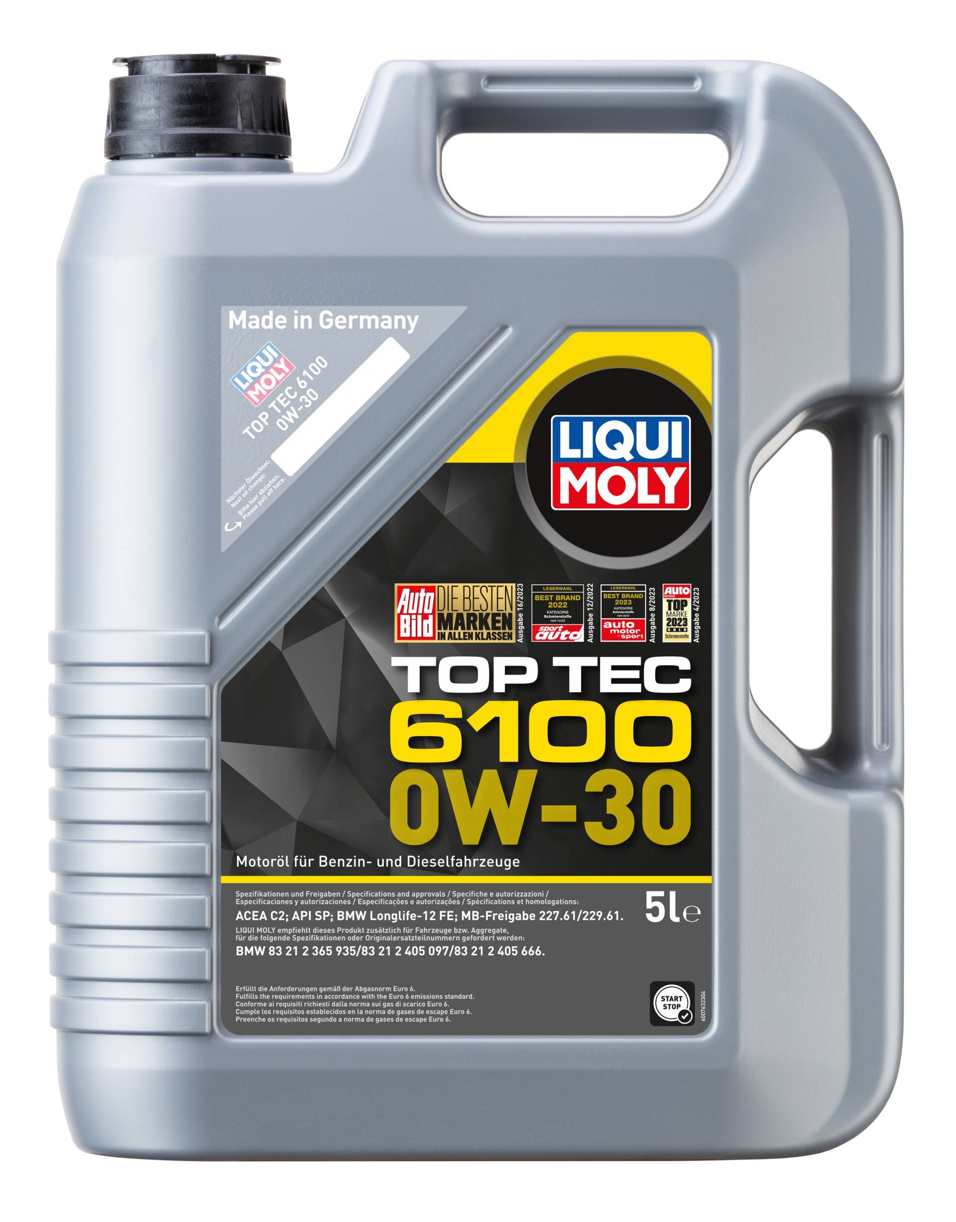 Liqui Moly Top Tec 6100 0W-30 Motoröl, 5 Liter Liqui Moly Top Tec 6100 0W-30 Motoröl, 5 Liter von Liqui Moly