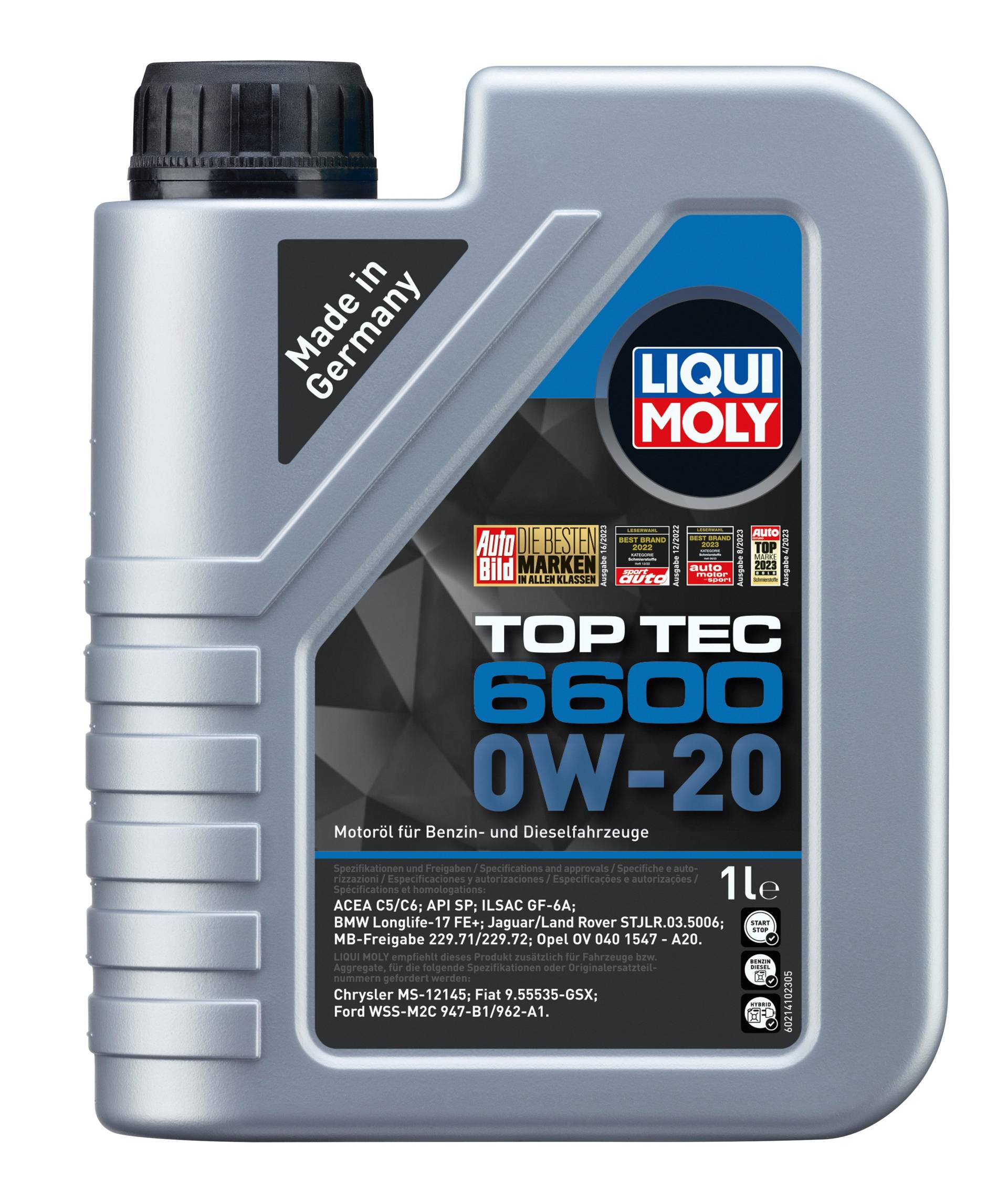 Liqui Moly Top Tec 6600 0W-20 Motoröl, 1 Liter Liqui Moly Top Tec 6600 0W-20 Motoröl, 1 Liter von Liqui Moly