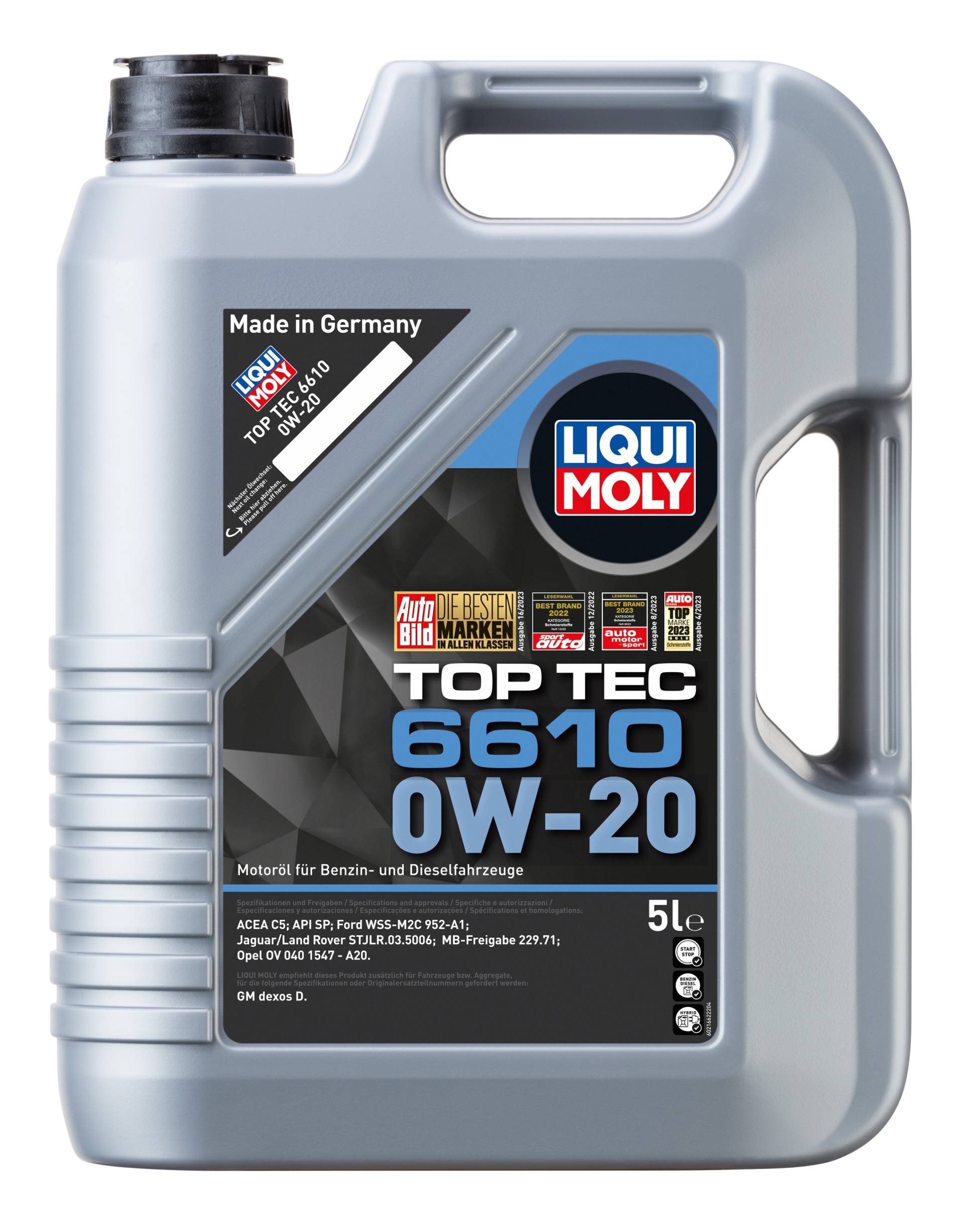 Liqui Moly Top Tec 6610 0W-20 Motoröl, 5 Liter Liqui Moly Top Tec 6610 0W-20 Motoröl, 5 Liter von Liqui Moly