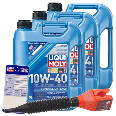 Liqui Moly 15 L Super Leichtlauf 10W-40 + Ölwechsel-Anhänger von Liqui Moly
