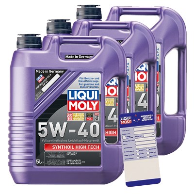 Liqui Moly 15 L Synthoil High Tech 5W-40 + Ölw.-Anhänger von Liqui Moly