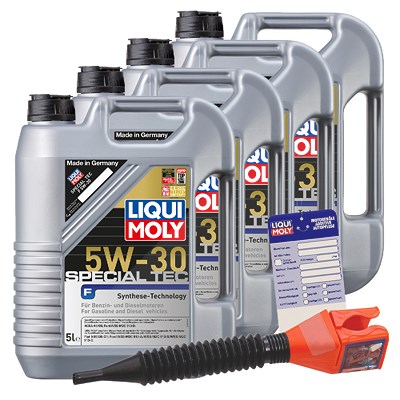 Liqui Moly 20 L Special Tec F 5W-30 + Ölwechsel-Anhänger von Liqui Moly