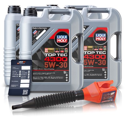 Liqui Moly 20 L Top Tec 4300 5W-30 + Ölw.-Anhänger + Trichter von Liqui Moly