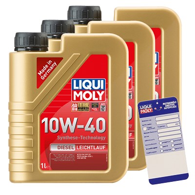 Liqui Moly 3x 1 L Diesel Leichtlauf 10W-40 + Ölw.-Anhänger von Liqui Moly