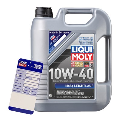 Liqui Moly 5 L MoS2 Leichtlauf 10W-40 + Ölwechsel-Anhänger von Liqui Moly