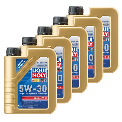 Liqui Moly 5x 1 L Longlife III 5W-30 [Hersteller-Nr. 20646] von Liqui Moly