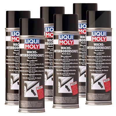 Liqui Moly 6x 500ml Wachs-Unterboden-Schutz anthrazit/schwarz [Hersteller-Nr. 6100] von Liqui Moly