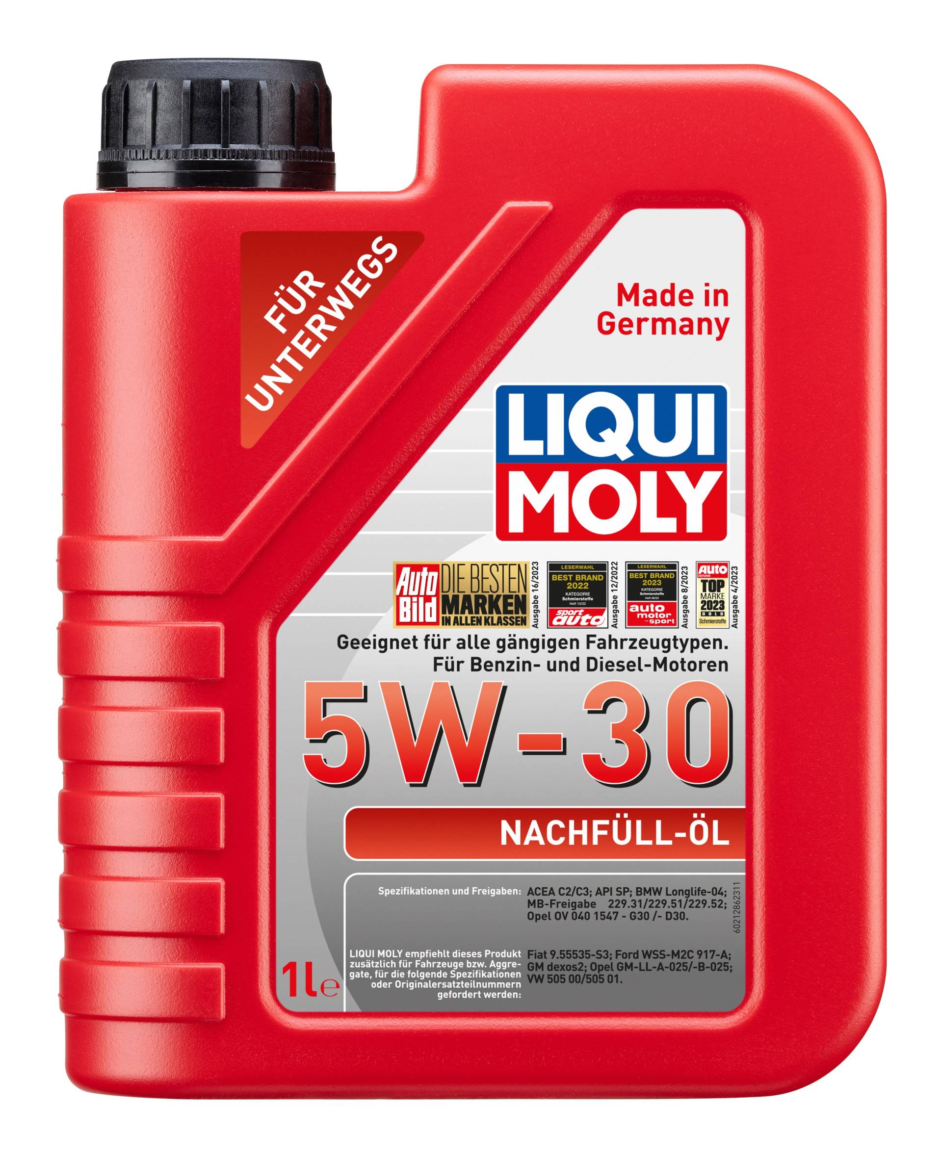 Nachfüll-Öl von Liqui Moly 5W-30, 1 l Nachfüll-Öl von Liqui Moly 5W-30, 1 l von Liqui Moly