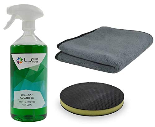 Clay Disc Set - Liquid Elements Clay Pad 150mm + Clay Lube + ADVANTUSE Tuch (Starter Set mit 1000ml LE Clay Lube) von Liquid Elements / ADVANTUSE