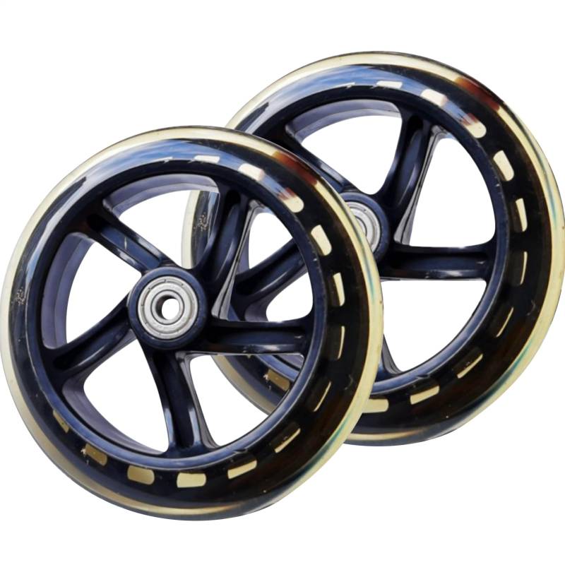 Elektroroller- - 2 Stück Roller-Ersatz, Scooter Rollen Roller | Ersatzreifen Roller, Trolley- mit Vollreifen, 145/180/200 mm, leise für Trolley, Roller, Skate, Rollstühle von Liqzirtu