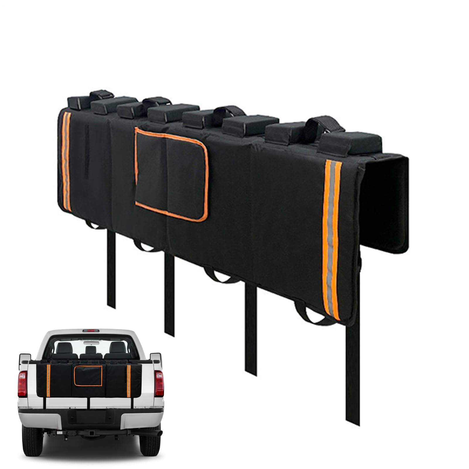 Heckklappenzykluskissen - LKW -Heckklappenschutzkissen, reflektierende Heckklappenzyklusabdeckung | Radsportschlitzabdeckung mit reflektierenden Gurten, Fahrradtransportmatte im Freien für den Outdoor Heckklappenzykluskissen - LKW -Heckklappenschutzkissen, reflektierende Heckklappenzyklusabdeckung | Radsportschlitzabdeckung mit reflektierenden Gurten, Fahrradtransportmatte im Freien für den Outdoor von Liqzirtu