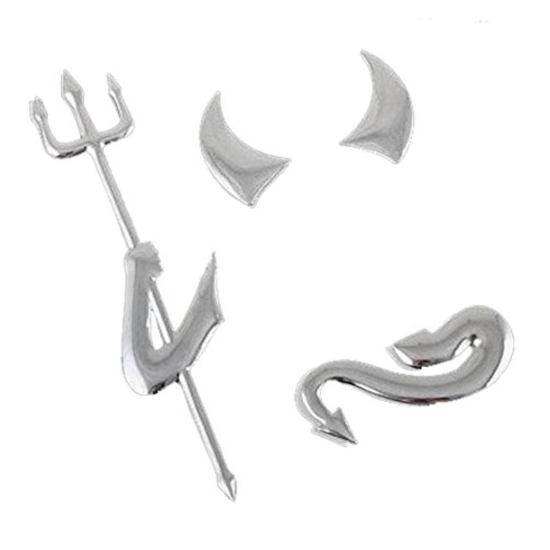 Liseng 3D Chrom Silber Auto Aufkleber Devil Emblem von Liseng