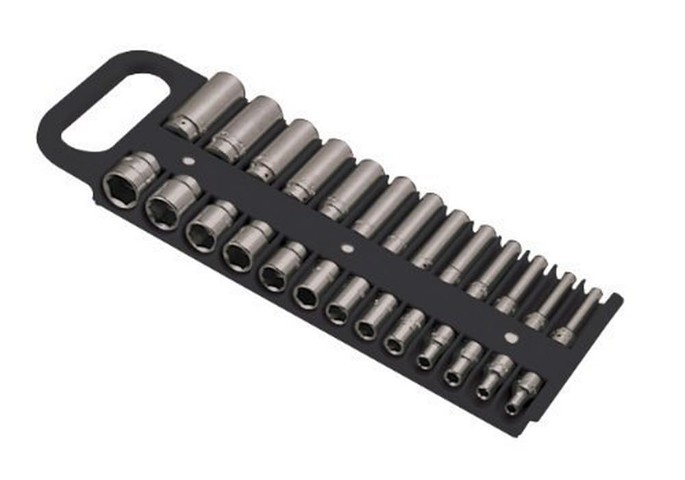 Lisle 40130 1/4 Drive schwarz magnetische Sockel Halter für 26 Steckschlüsseleinsätze von Lisle