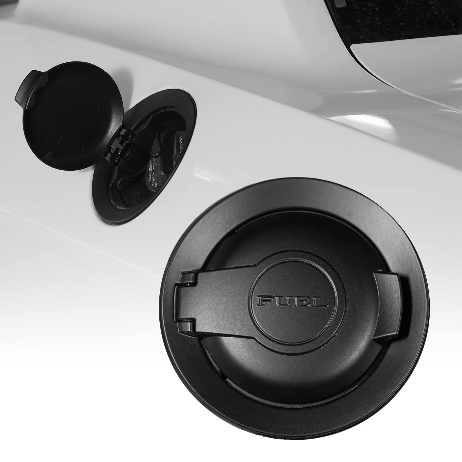 LitMiRaCle Tankdeckel für Gas-Tankdeckel, Aluminium, ABS, externes Zubehör für Dodge Challenger 2015–2020, Schwarz von LitMiRaCle