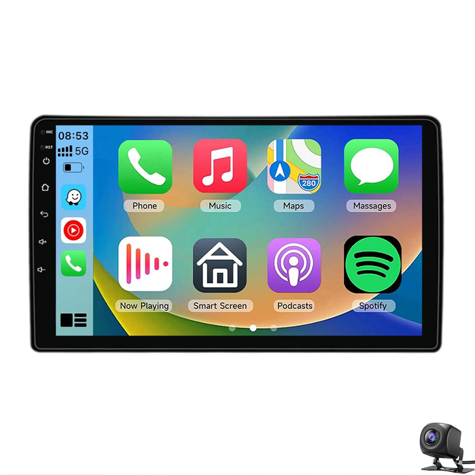 9-Zoll Autoradio für Pilot 2003–2005 Android 14 IPS-Touchscreen Upgrade Dashboard Kit mit kabellosem CarPlay und Android Auto GPS-Navigation DSP SWC 5G WiFi Kamera Mikrofon(Color:8 CORE 4+64G) von LiteGauge
