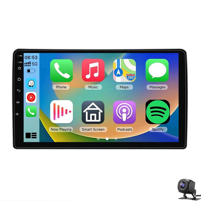 9-Zoll Autoradio für Pilot 2003–2005 Android 14 IPS-Touchscreen Upgrade Dashboard Kit mit kabellosem CarPlay und Android Auto GPS-Navigation DSP SWC 5G WiFi Kamera Mikrofon(Color:8 CORE 4+64G) von LiteGauge