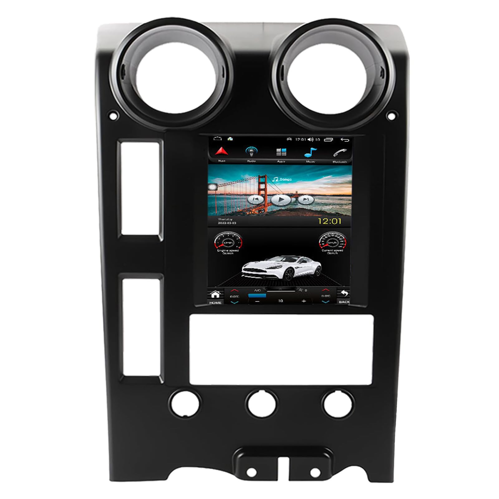 Android 14 Autoradio für Hummer H2 2004-2007 Tesla Style 9,7″Touchscreen Stereo Unterstützung Original SWC BT Carplay GPS-Navigation Multimedia Player AHD Rückfahrkamera Mikrofon(Color:8 CORE 2+32) von LiteGauge